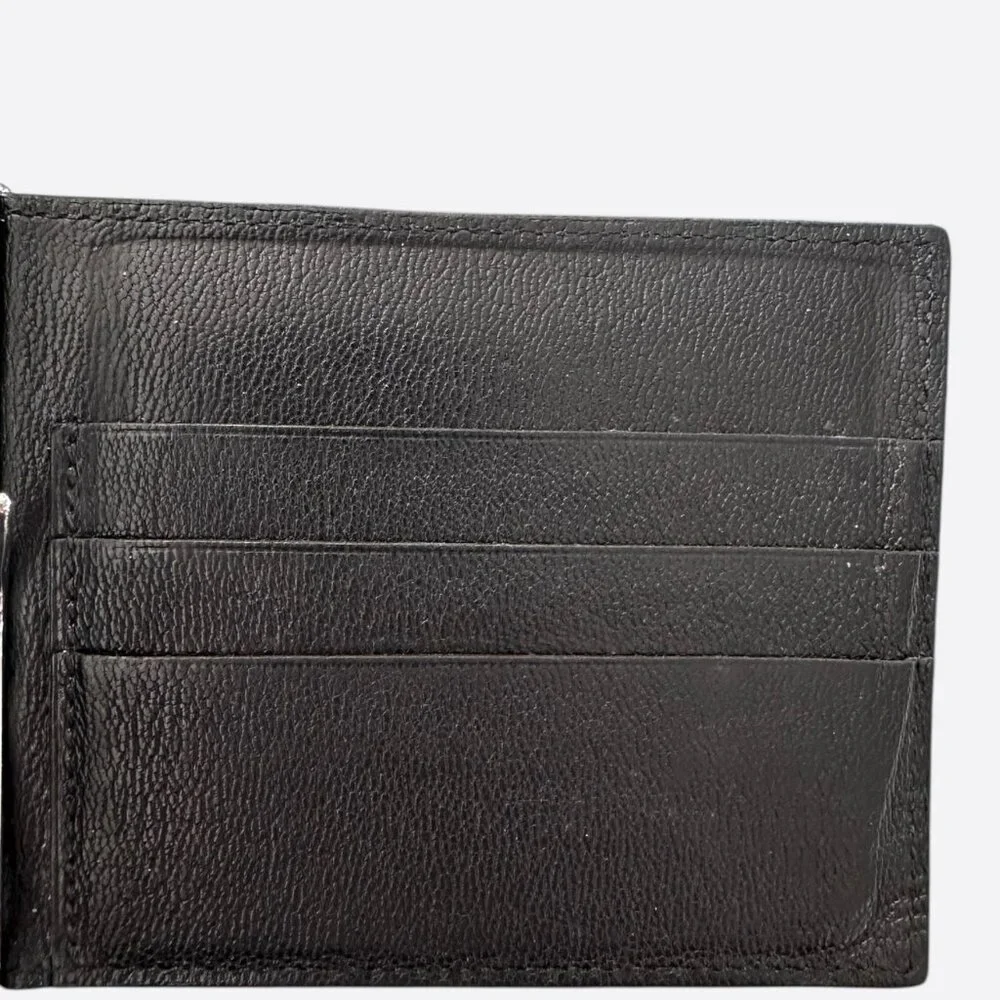 Hermes Black Alligator Poker Compact Wallet